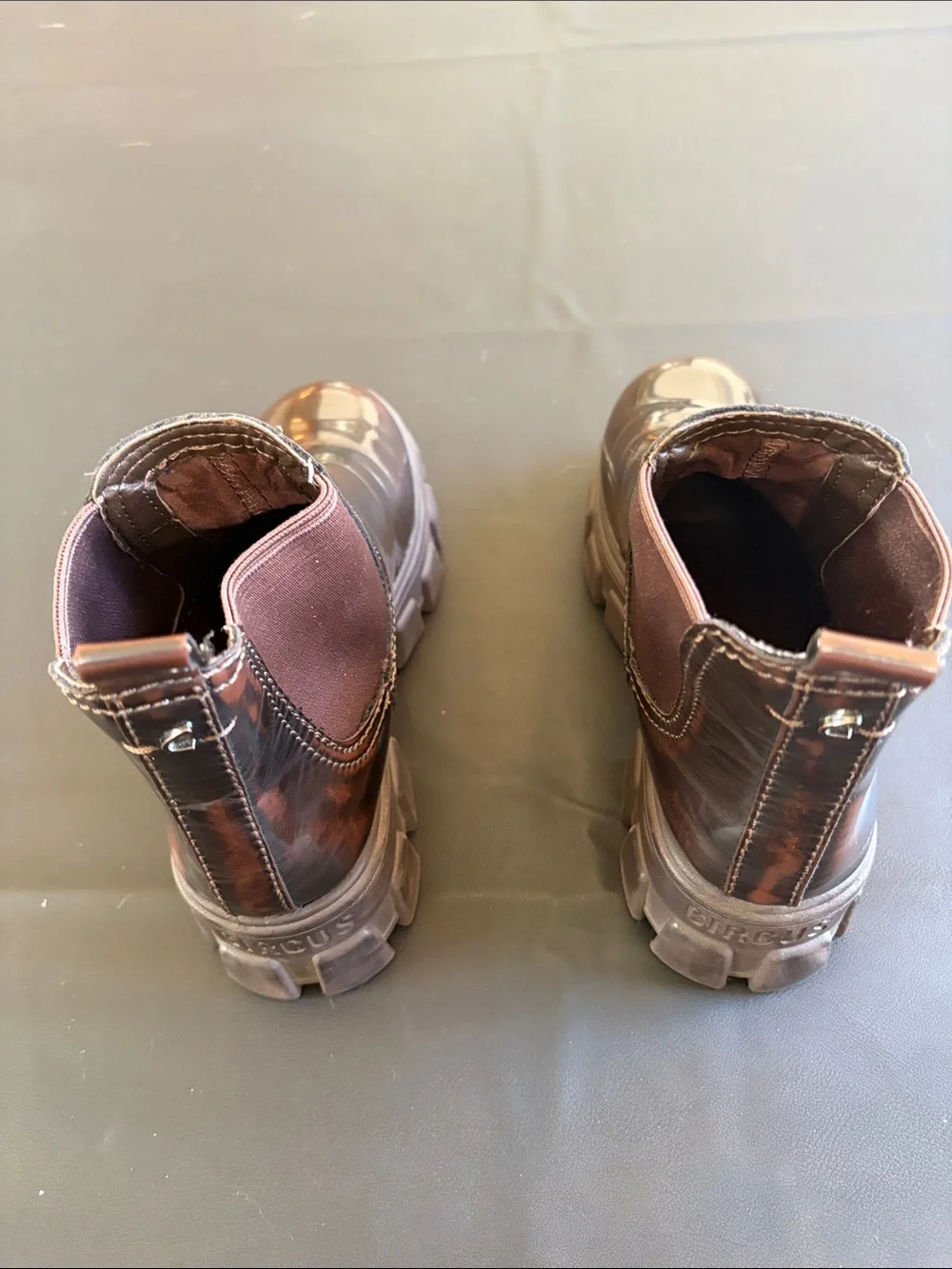 Circus Sam Edelman Darielle Brown Patent Chelsea Boots 5